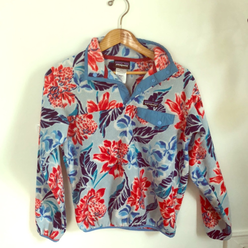 Patagonia synchilla floral pullover